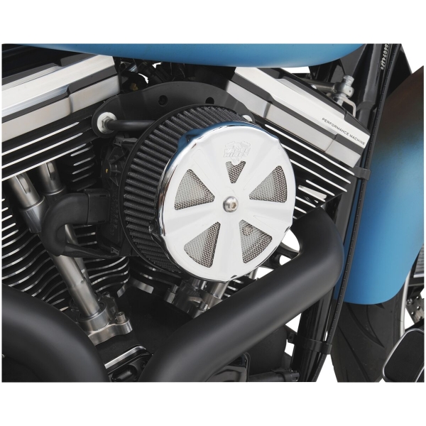 AIR CLEANER COVER FOR VO2 NAKED SKULLCAP CROWN CHROME - Bild 2