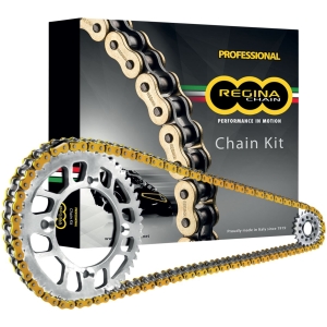 137 ZRE 110 RIVET LINK 525 O-RING CHAIN KIT / 15 TEETH FRONT & 41 TEETH REAR / GOLD / STEEL