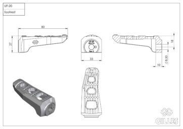 FOOTREST KIT BK UF20 - Bild 3