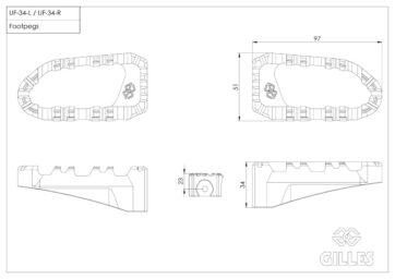 FOOTREST KIT PRO-X BK UF34 - Bild 2