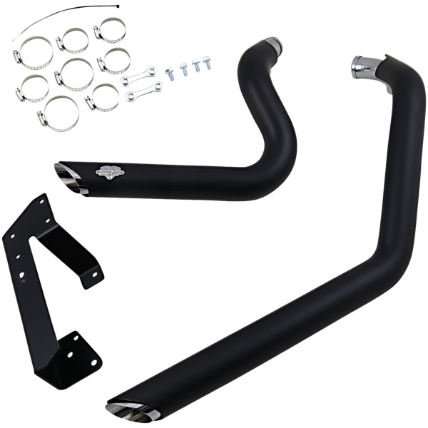 V&H SHORTSHOTS STAGGERED Svart, Till Sportster (883,1200) 04-13 - Bild 2
