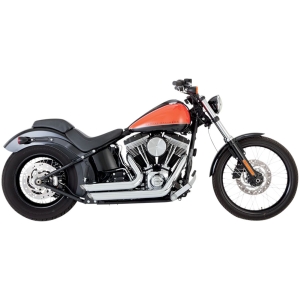 V&H SHORT SHOTS STAGGERED Krom Till Softail Heritage, Deluxe,Slim , Fatboy12-17