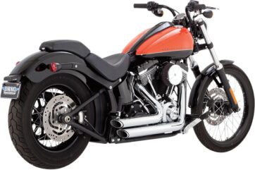 V&H SHORT SHOTS STAGGERED Krom Till Softail Heritage, Deluxe,Slim , Fatboy12-17 - Bild 3