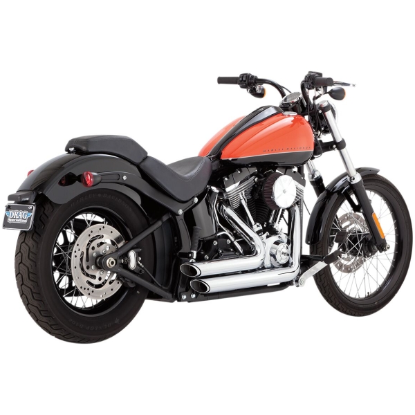 V&H SHORT SHOTS STAGGERED Krom Till Softail Heritage, Deluxe,Slim , Fatboy12-17 - Bild 3