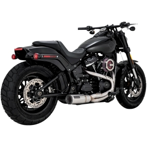 V&H 2-1 Upsweep Short  Borstat stål Till Softail  2018+