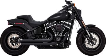 V&H Big-Shots Staggered.Svart.Till Softail 2018+ - Bild 2