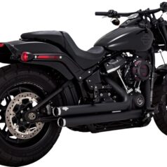 V&H B BigShots .Svart.Till Softail 86-17