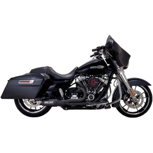 V&H 2-1 HI OUTPUT Svart Till Harley Touring 2017+