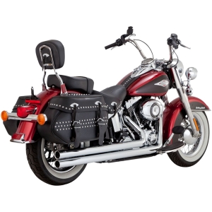 V&H BigShots Long Krom  PCX Till 86-17 Softail slim, Heritage,Deluxe Fatboy