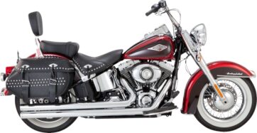 V&H BigShots Long Krom  PCX Till 86-17 Softail slim, Heritage,Deluxe Fatboy - Bild 2