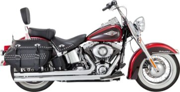 V&H BigShots Long Krom  PCX Till 86-17 Softail slim, Heritage,Deluxe Fatboy - Bild 3