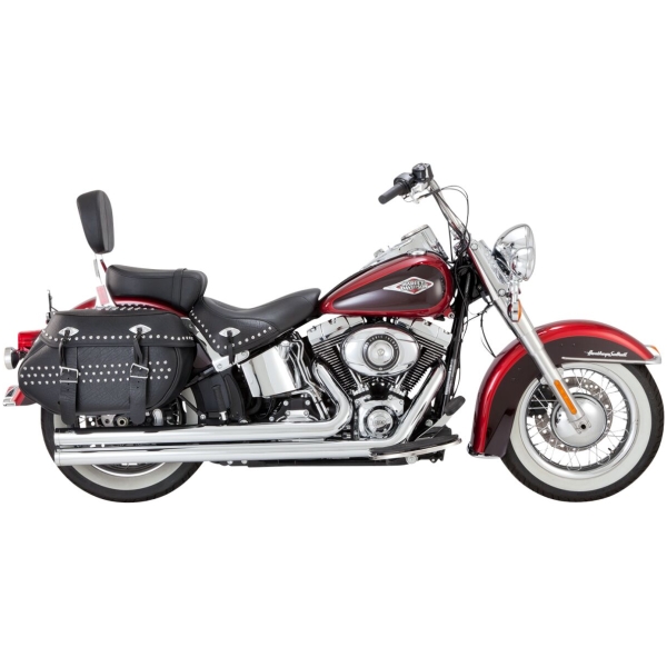 V&H BigShots Long Krom  PCX Till 86-17 Softail slim, Heritage,Deluxe Fatboy - Bild 3