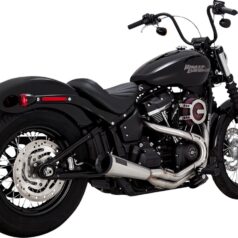 V&H  2-1 Upsweep Borstat stål Till Softail 2018+