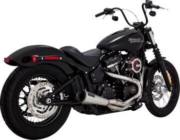 V&H  2-1 Upsweep Borstat stål Till Softail 2018+