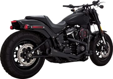 V&H 2-1 Upsweep Svart till Softail 2018+ - Bild 2