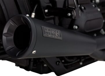 V&H 2-1 Upsweep Svart till Softail 2018+ - Bild 3