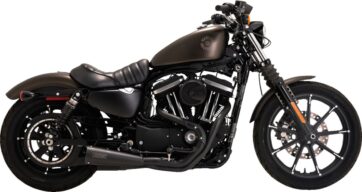 V&H Upsweep 2-1 SS,Svart .Till Sportster (883,1200) 04-13