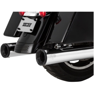 MUFFLER SLIP-ON ELIMINATOR 400 CHROME W/BLACK END CAPS
