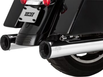 MUFFLER SLIP-ON ELIMINATOR 400 CHROME W/BLACK END CAPS