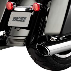 MUFFLER SLIP-ON TWIN SLASH ROUND CHROME