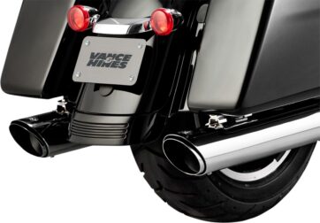 MUFFLER SLIP-ON TWIN SLASH ROUND CHROME