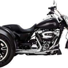 MUFFLER TWIN SLASH ROUND SLIP-ONS CHROME