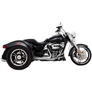 MUFFLER TWIN SLASH ROUND SLIP-ONS CHROME