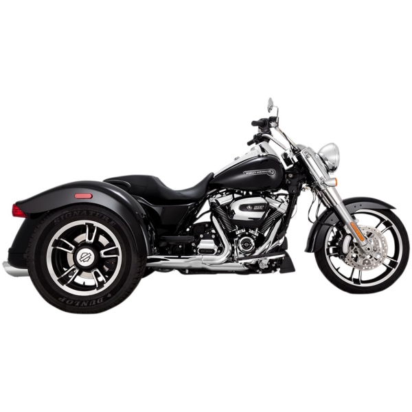 MUFFLER TWIN SLASH ROUND SLIP-ONS CHROME