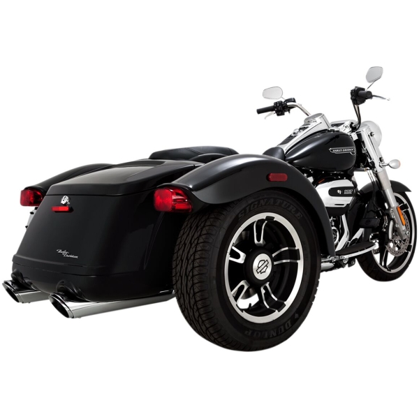 MUFFLER TWIN SLASH ROUND SLIP-ONS CHROME - Bild 2
