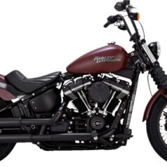 Twin Slash 3" Mufflers - Black Till Softail 2018 och nyare (deluxe , Heritage, lowrider )