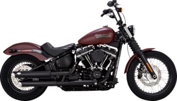 Twin Slash 3" Mufflers - Black Till Softail 2018 och nyare (deluxe , Heritage, lowrider )