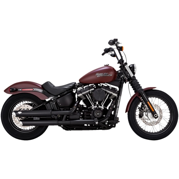 Twin Slash 3" Mufflers - Black Till Softail 2018 och nyare (deluxe , Heritage, lowrider )