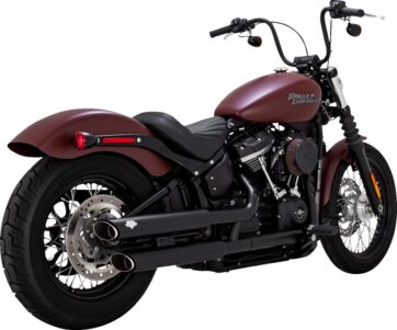 Twin Slash 3" Mufflers - Black Till Softail 2018 och nyare (deluxe , Heritage, lowrider ) - Bild 2