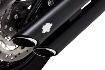 Twin Slash 3" Mufflers - Black Till Softail 2018 och nyare (deluxe , Heritage, lowrider ) - Bild 3