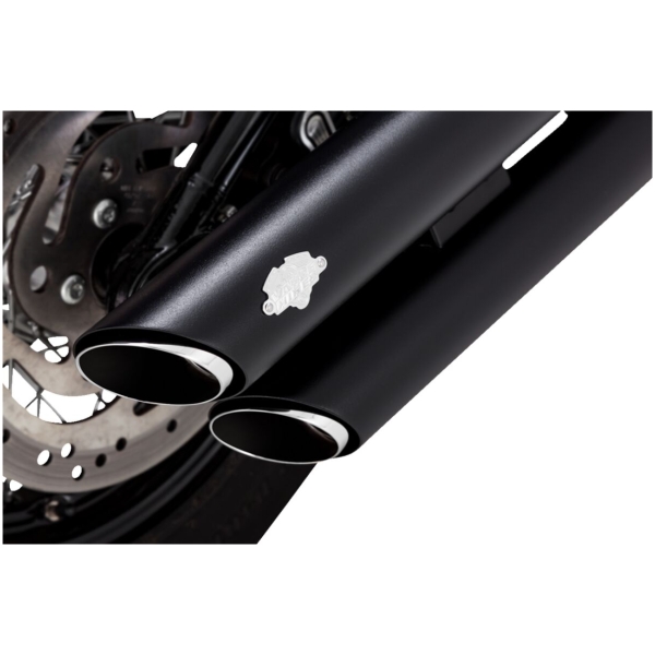 Twin Slash 3" Mufflers - Black Till Softail 2018 och nyare (deluxe , Heritage, lowrider ) - Bild 3