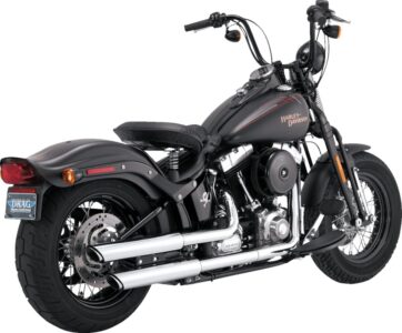 MUFFLERS 3" TWIN SLASH CHROME DLX CRSBNS SLM