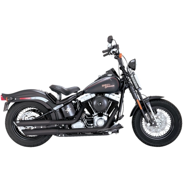 MUFFLERS 3" TWIN SLASH BLACK DLX CRSBNS SLM
