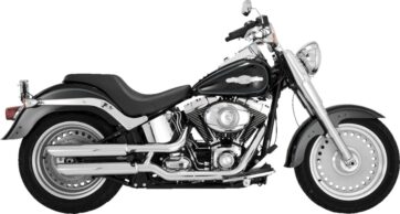 MUFFLERS 3" TWIN SLASH CHROME FATBOY DEUCE - Bild 2