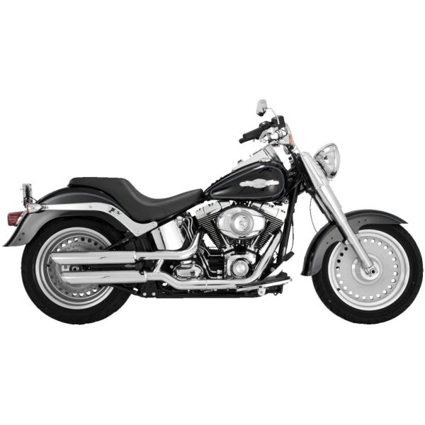 MUFFLERS 3" TWIN SLASH CHROME FATBOY DEUCE - Bild 2