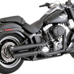 MUFFLERS 3" TWIN SLASH BLACK FATBOY DEUCE