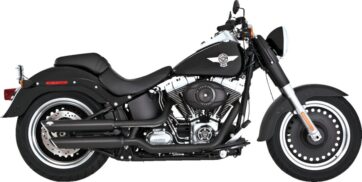 MUFFLERS 3" TWIN SLASH BLACK FATBOY DEUCE - Bild 2