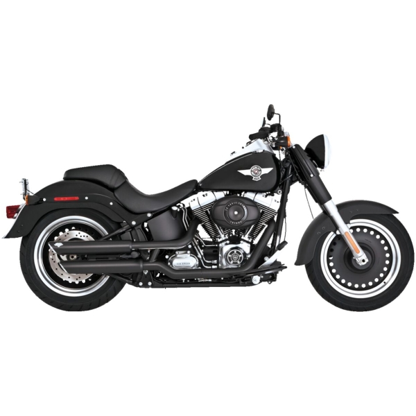MUFFLERS 3" TWIN SLASH BLACK FATBOY DEUCE - Bild 2