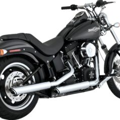 MUFFLERS 3" TWIN SLASH CHROME SOFTAIL