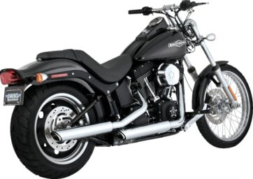 MUFFLERS 3" TWIN SLASH CHROME SOFTAIL