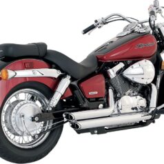 V&H SHORTSHOTS STAGGERED Krom till Honda Vt750c 04-16