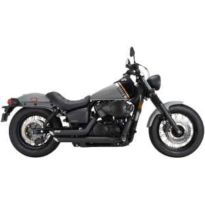 EXHAUST SHORTSHOTS STAGGERED HONDA SHADOW BLACK