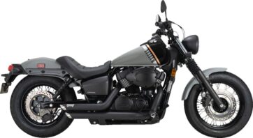 EXHAUST SHORTSHOTS STAGGERED HONDA SHADOW BLACK