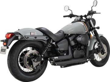 EXHAUST SHORTSHOTS STAGGERED HONDA SHADOW BLACK - Bild 2