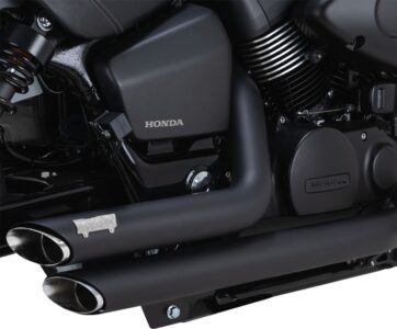 EXHAUST SHORTSHOTS STAGGERED HONDA SHADOW BLACK - Bild 3