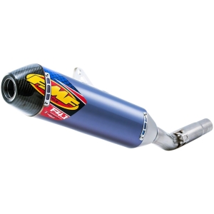 FACTORY 4.1 RCT SLIP-ON MUFFLER TITANIUM & CARBON BLUE ANODIZED YAMAHA